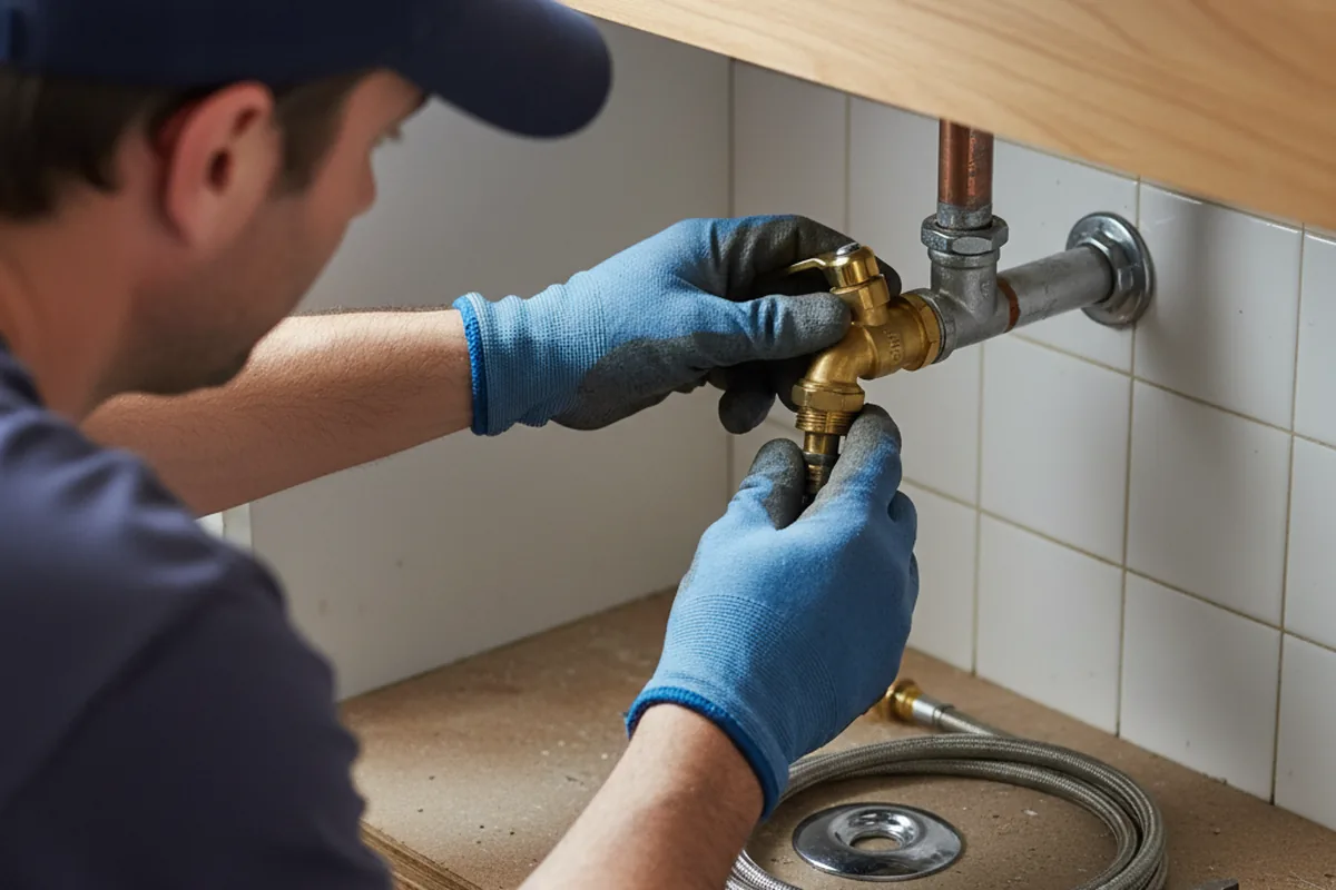Shutoff valve and fitting work during Faucet and Fixture Repair in Carthage